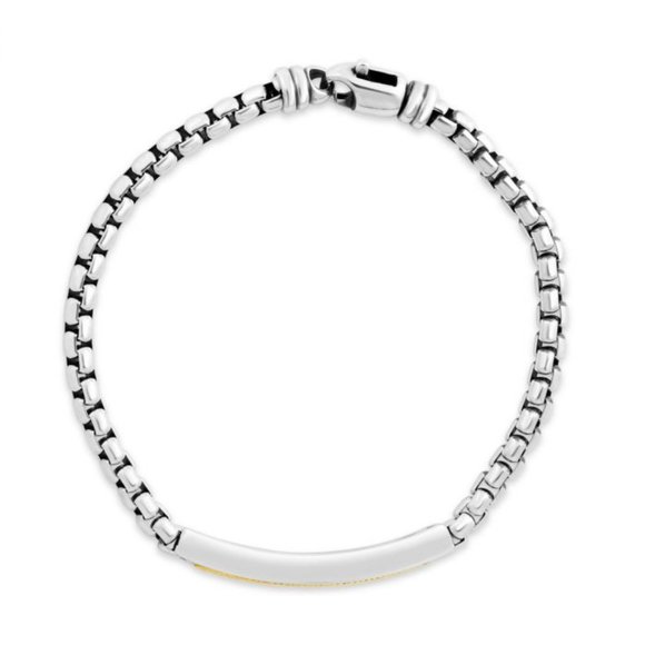 Men's Box Link with 18K Gold Bracelet - Picture 2 of 2